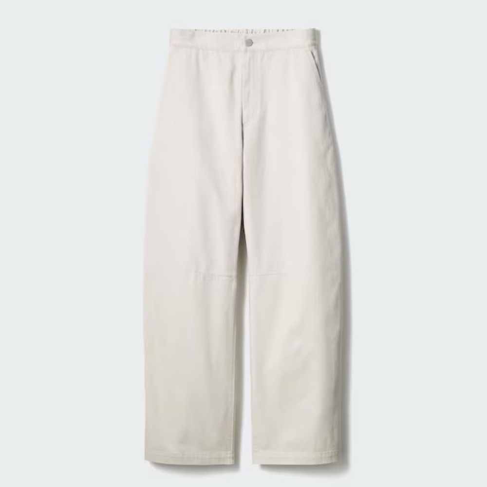 Cream Barrel Pants
